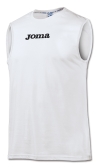 POLY-COTTON WHITE SHIRT SLEEVELESS (PACK 10 PCS)  WHITE